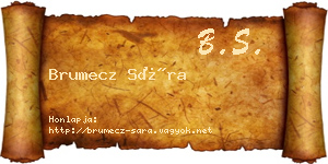 Brumecz Sára névjegykártya